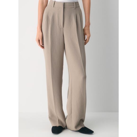 Aritzia Wilfred Effortless Pants Crepette Nomad Taupe - Picture 12 of 12